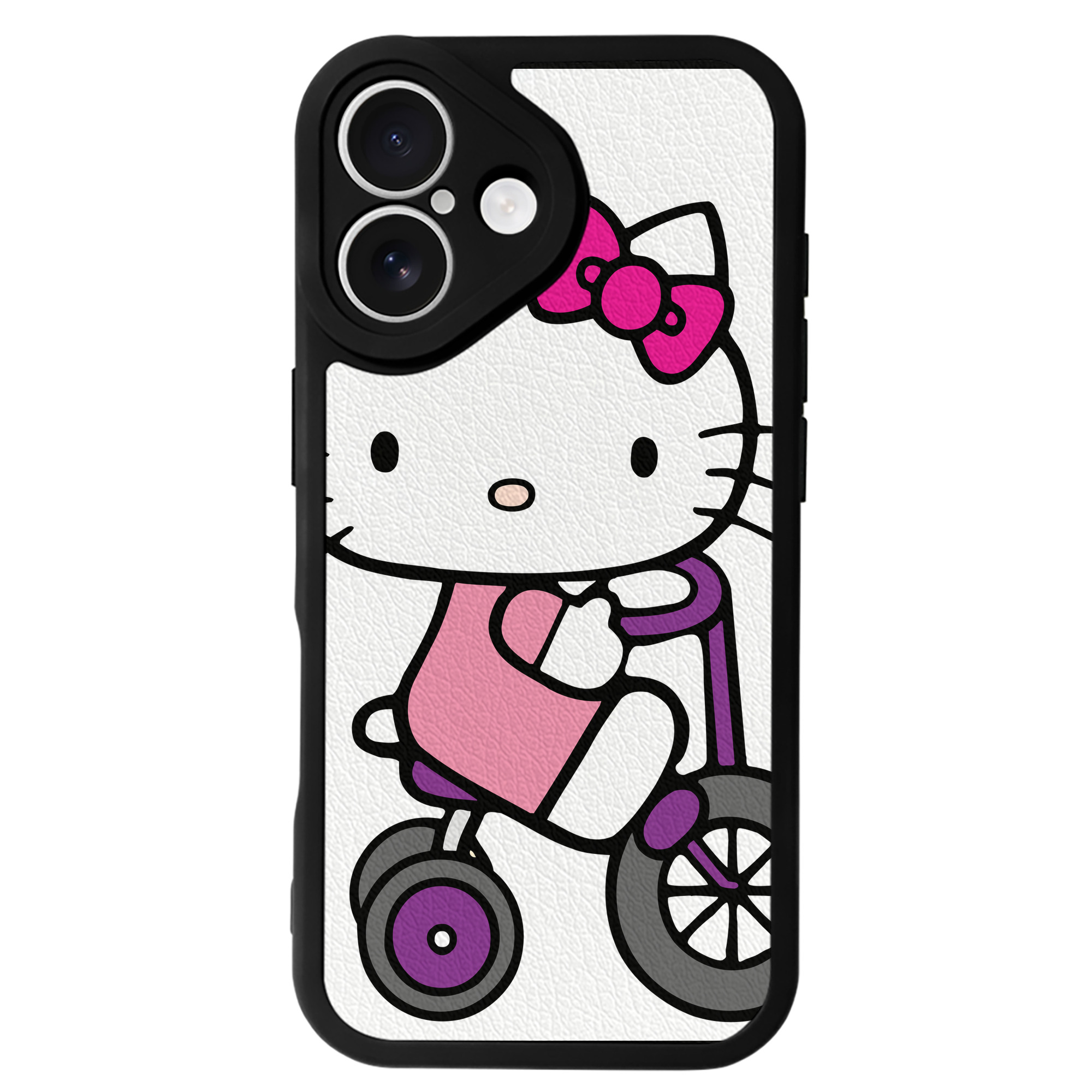 （画像用） Hello Kitty ハローキティ 【iPhone 16シリーズ対応】シリコンスマホケース（レザー調） 材質：シリコン